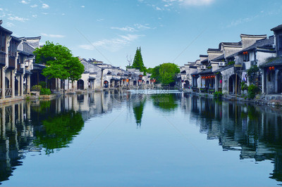 浙江湖州南潯古鎮的夜色美景